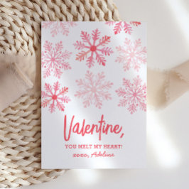 Du smälter mitt hjärta, snöflummel Kids Valentines Anteckningskort