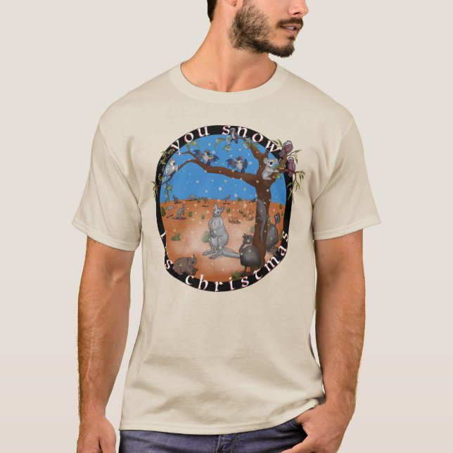 Du snö är jul - Aussie outback T-Shirt (Framsida)