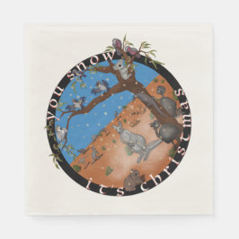 Du snö, det är jul - Aussie outback napkins Pappersservett