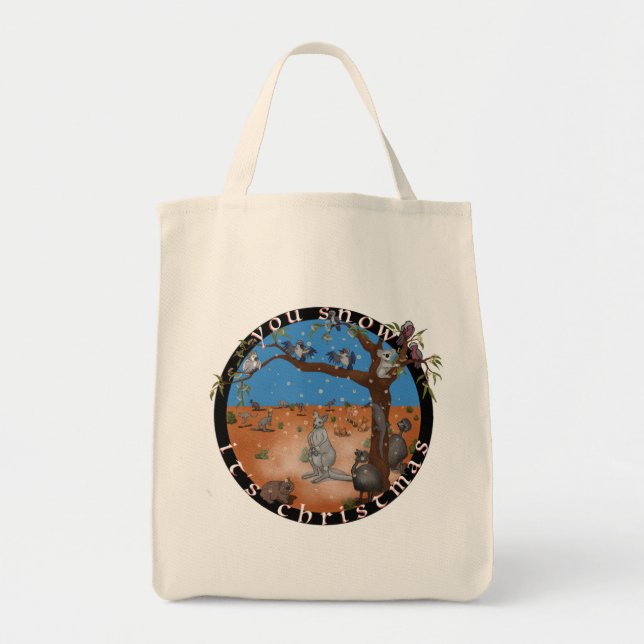 Du snö, det är julafton tygkasse (Framsidan)