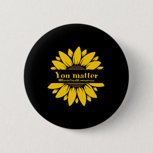 Du Solros Mental Health Awareness Sticker Knapp
