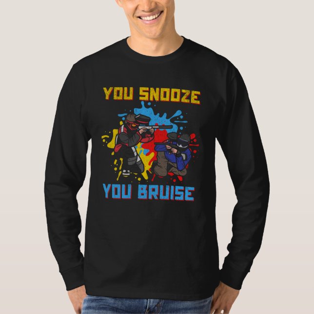 Du Somnar Du Slår Paintballspelare Paintball T Shirt (Framsida)