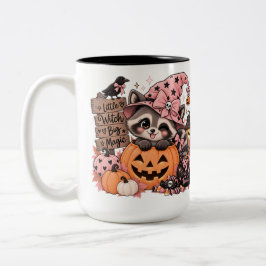 Du Söt Att Spook Tvättbjörn Vän Mug Två-Tonad Mugg
