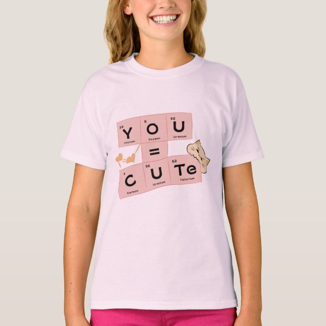 Du = Söt | Söt Katt T-Shirt (Framsida)