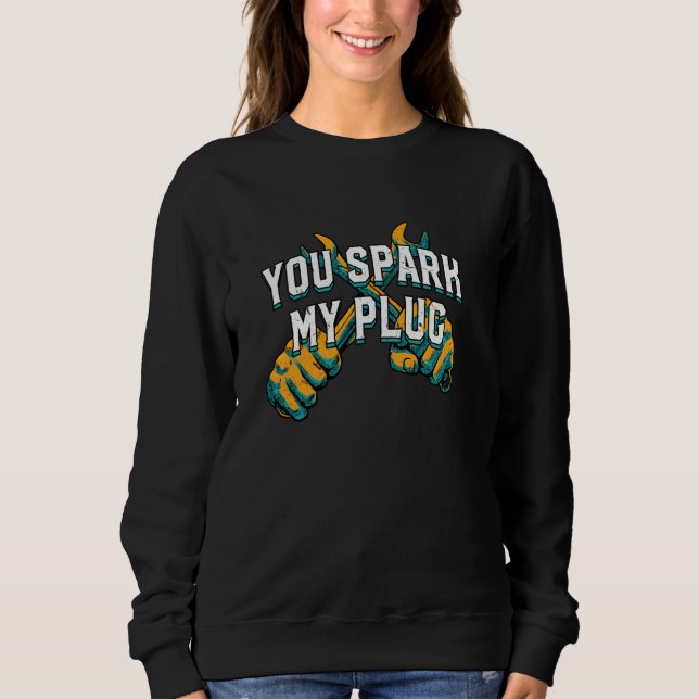 Du sparkar min Plug Car Älskare Par-bilentusiast T Shirt (Framsida)