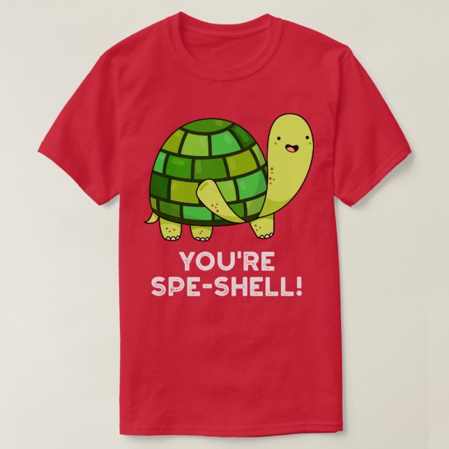 Du Speshell Cute Animal Tortoise Pun 1 T Shirt (Design framsida)