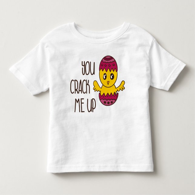 Du spränger mig Påsk Chick Doodle Funny Cute T Shirt (Framsida)
