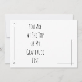 Du står överst på min tacksamhet