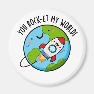 Du Sten-et min världsunderliga Rocket Pun Magnet