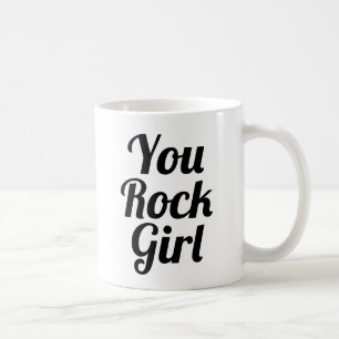 Du sten Girl Slogan Mugg handskriven maskin