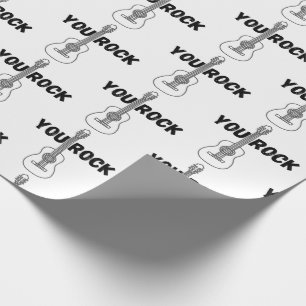 Du Sten Guitar Wrapping Papper Presentpapper