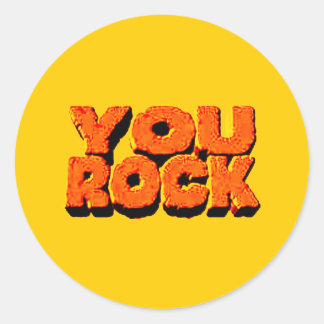 DU STEN KLASSIC ROUND STICKER RUNT KLISTERMÄRKE