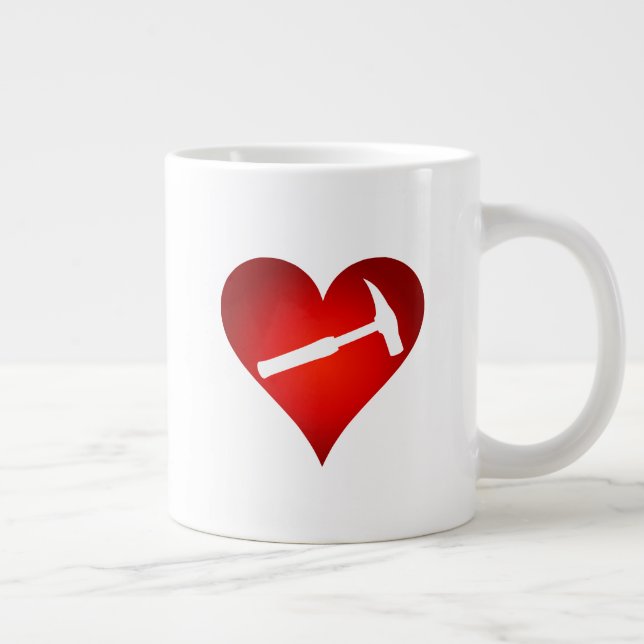 Du Sten min värld: Sten Hammer Heart Jumbo Mugg (Höger)