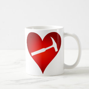 Du Sten Min värld: Sten Hammer Heart (Lämnat-hande Kaffemugg