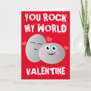 Du Sten mitt World Valentine Helgdag Card Helgkort