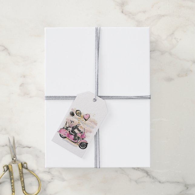 Du Sten My World | Enstaka motorcykelpublicering Presentetikett (Med Snöre)