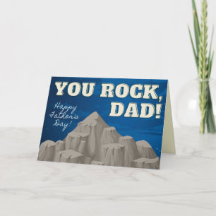 Du Sten, Pappa! Lycklig Fars dag-kort Kort