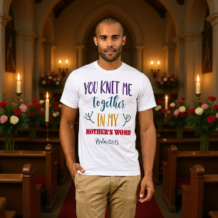 Du stickade mig samman Psalm 139:13 Skapelse T-shi T Shirt