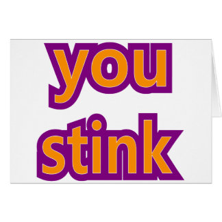 Du stinker skins hälsningskort
