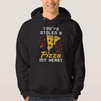 Du Stjäl En Pizza Från Mitt Hjärta Alla Hjärtans Hoodie
