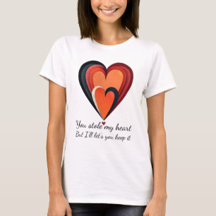 Du stjäl mitt hjärta - Romantic Gift Idea T Shirt