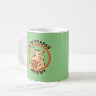 Du Stressar köttkatt Kaffemugg