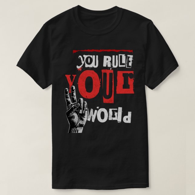 du styr din värld djup design T-Shirt (Design framsida)