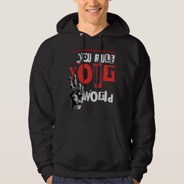 du styr din värld  hoodie (Framsida)