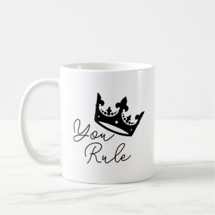 Du Styr Kronan Personlig valentinsdag present Kaffemugg
