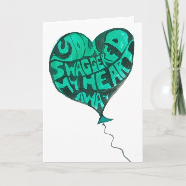 Du svajade min hjärta bort kärlekskort kort (Framsida)
