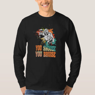 Du sväljer din blåsoffert för en paintball t shirt