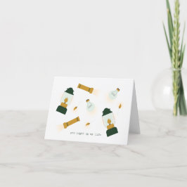 Du tände mitt livs-Valentinkort Tack Kort