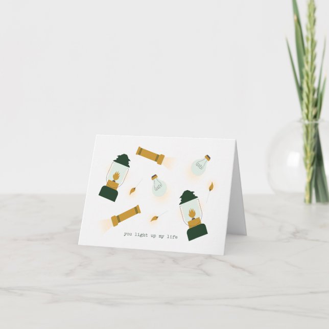 Du tände mitt livs-Valentinkort Tack Kort (Framsida)