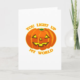 Du tände upp min världsHalloween-pumpkin Kort