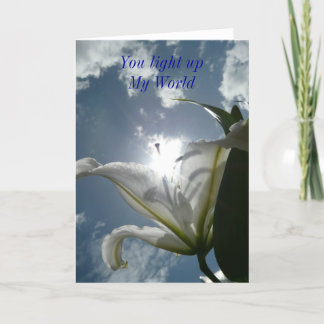 Du tänder min värld kort