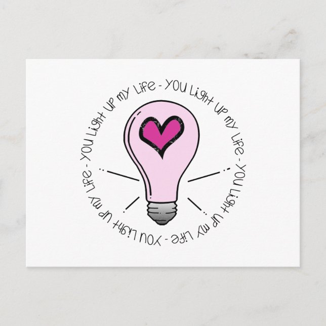 Du tänder mitt liv vykort (Framsida)