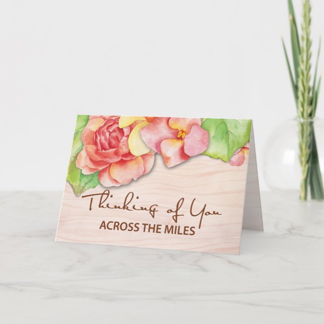 Du tänker över Miles Ro Flowers Kort (Framsida)