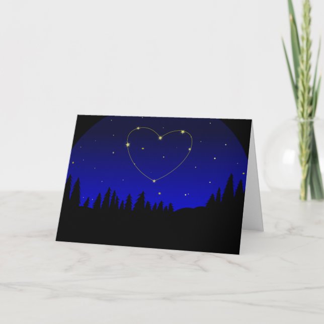 Du tänker på Constellation Heart Himmel Kort (Framsida)