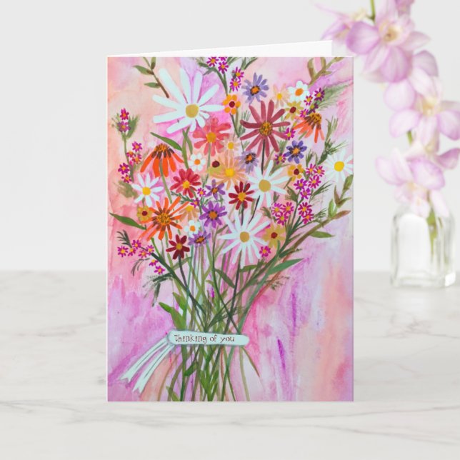 Du tänker på Daisy Bouquet Anpassa den! Kort (Orkide)