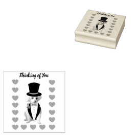 Du tänker på Pudel Wooden Rubber Frimärke Stämpel