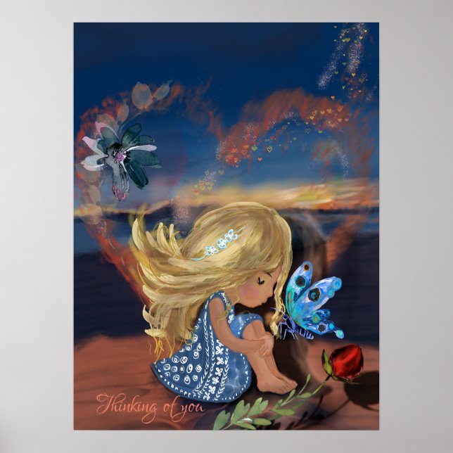 Du tänker på stranden poster (Framsidan)