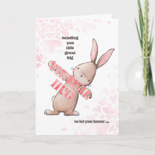 Du tänker på Virtuella Hug Bunny Helgkort