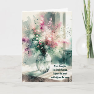 Du tänker på Watercolor Bouquet Kort