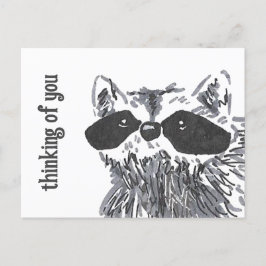 Du tänker på Woodland Cute Raccoon Vykort