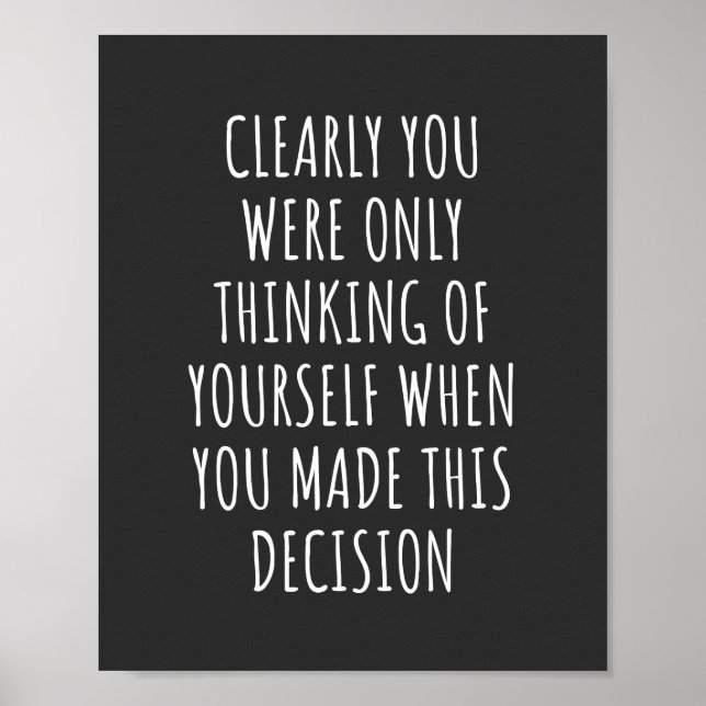 Du tänkte ju bara på dig själv när du poster (Framsidan)