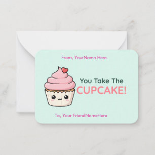 Du tar Cupcake Söt Klassrumsvalentin Kort