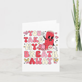Du tar min andning på inhaler eller t Nurse Lyckli Kort