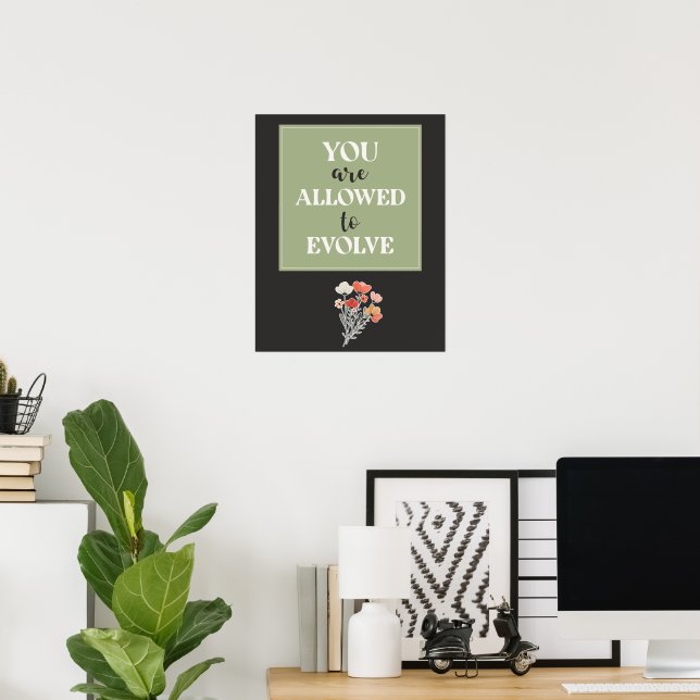Du Tillåts Att Utvecklas | Modernt stämningsfullt  Poster (Hemmakontoret)