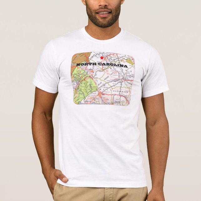 Du tillfogar din TOWN Name-T-Shirt-Map-2,… Tee Shirt (Framsida)