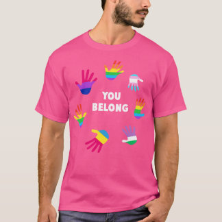Du tillhör LGBT Gay pride LGBTQ Supporter Gift T Shirt